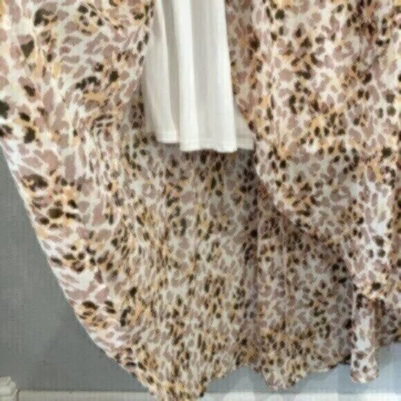 EVRI Animal Print Boho Contemporary Neutral Midi High Low Dress - Picture 9 of 11